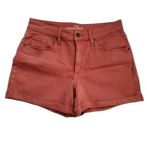 Universal Threads High Rise Midi Burnt Orange Cuffed Shorts Size 8/29